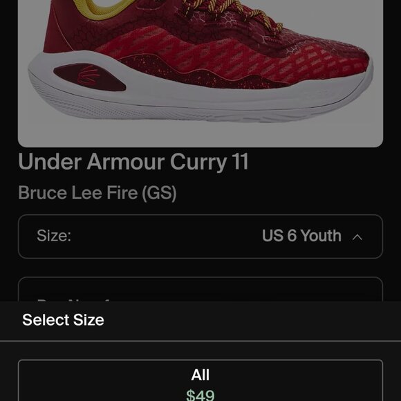 Under Armour Curry 11 Bruce Lee Fire (GS), wore 2x, 95% New! - Picture 10 of 10